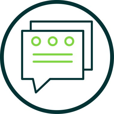 Basit düz konuşma baloncukları simgesi, vektör çizimi