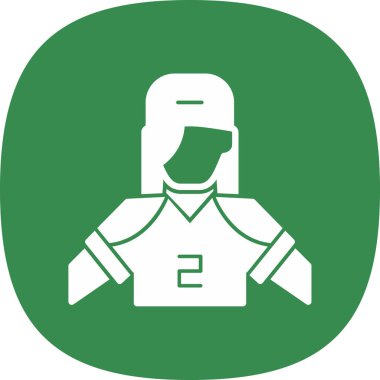 Kadın oyuncu simgesi, vektör illüstrasyonu 