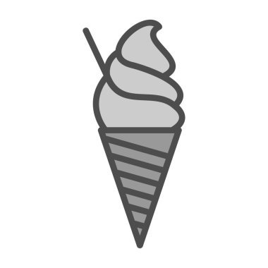 dondurma simgesi, vektör illüstrasyonu 