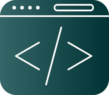 vektör ağ kodlama simgesi illüstrasyonu