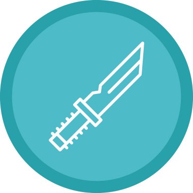 Bıçak düz simgesi, vektör illüstrasyonu 