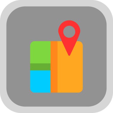 harita pin konumu simgesi düz biçimli