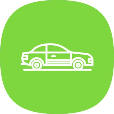 Otomobil otomobil web simgesi basit illüstrasyon