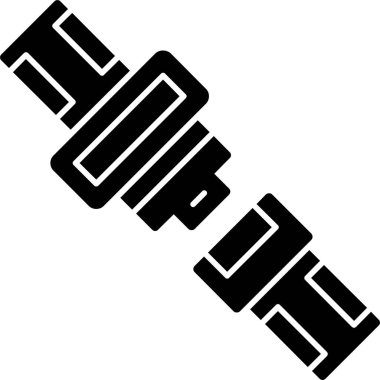 Emniyet kemeri düz simgesi, vektör illüstrasyonu 