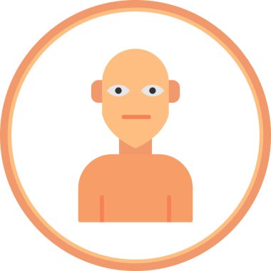 Çemberli bir adam. düz dizayn. vektör illüstrasyonu