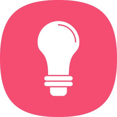 ampul düz simgesi, vektör illüstrasyonu