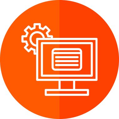 dişli simgesinin vektör illüstrasyonu