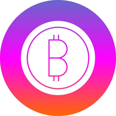 Bitcoin simgesi vektör illüstrasyonu