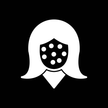 maske simgesi, vektör illüstrasyonu