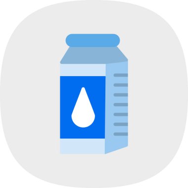 Süt kutusu simgesinin vektör illüstrasyonu 