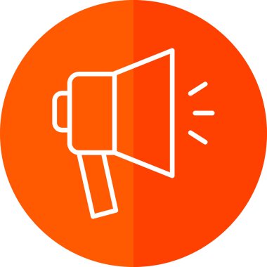 megafon simgesi, basit tasarım vektör çizimi