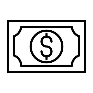 Web ve mobil uygulama tasarımınız için para simgesi, dolar logosu konsepti 