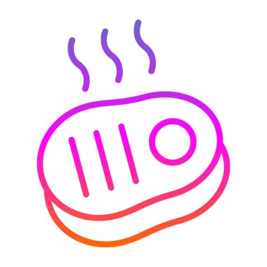 Biftek ikonunun vektör çizimi 