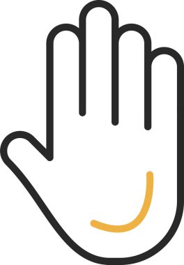 El simgesinin vektör illüstrasyonu 