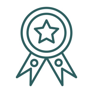 rozet vektörü ince çizgi simgesi