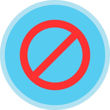 Yasak işaret simgesi, vektör illüstrasyonu