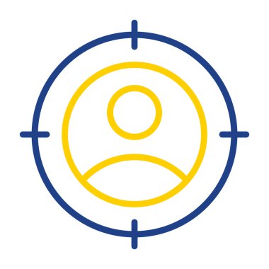 Hedef izleyici simgesi. Vektör çizim  