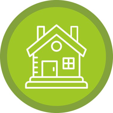 Kabin vektör simgesi modern basit illüstrasyon 