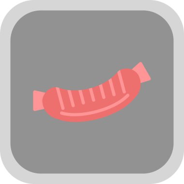 sosis vektörü düz simgesi