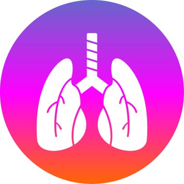 akciğerler web simgesi basit illüstrasyon 