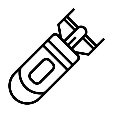 Uçak bombası ikonu vektör illüstrasyonu