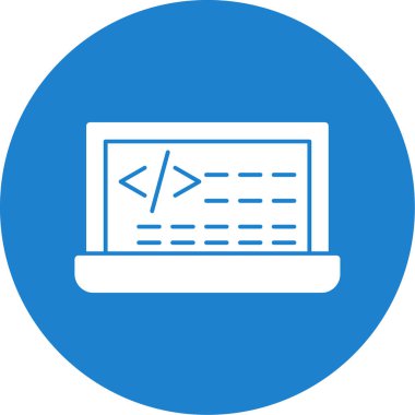 Kod işareti. Kodlama simgesi. vektör illüstrasyonu