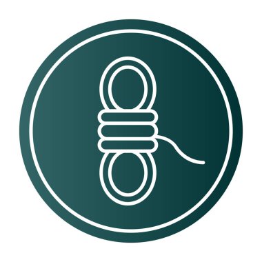 İp düz simgesinin vektör illüstrasyonu