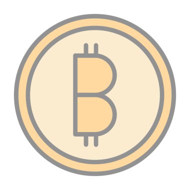 bitcoin. Web simgesi basit illüstrasyon