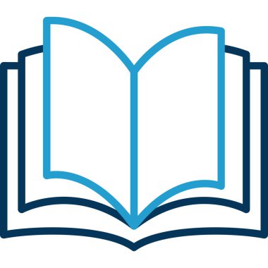 Kitap satırı simgesi, vektör çizim 