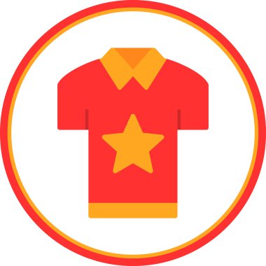 T-Shirt simgesi, basit vektör çizim 