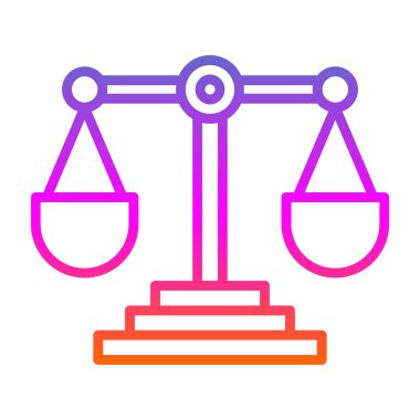 Adalet ölçekler kutsal kişilerin resmi, vektör çizim