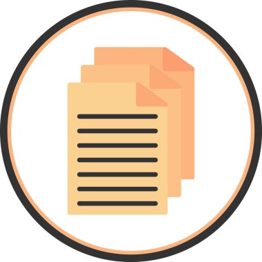 Belge simgesinin vektör illüstrasyonu 