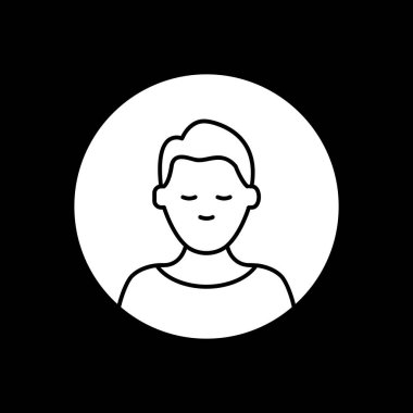 Erkek avatar kutsal kişilerin resmi, vektör çizim