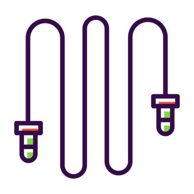 İp atlama ikonu. İzole vektör illüstrasyonu