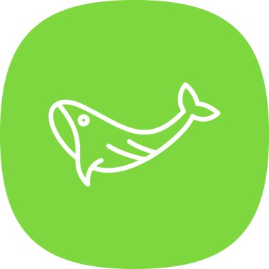 Balina simgesi. Vektör çizim 