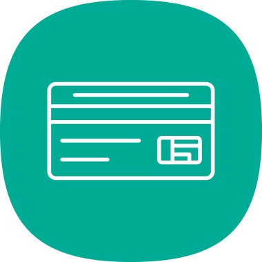 Kredi kartı simgesi, vektör illüstrasyonu