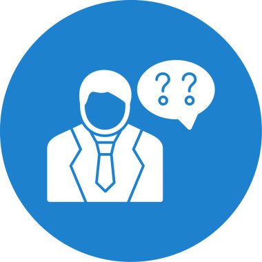 Sorunuzu ve yanıtını simgesini, vektör çizim