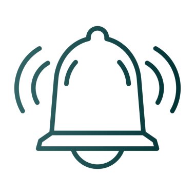 Bir çan simgesinin vektör illüstrasyonu  