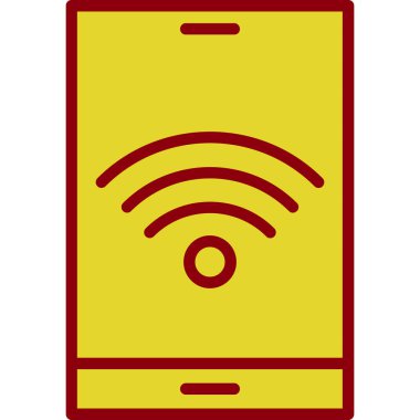 wifi sembollü tablet pc, vektör illüstrasyonu, kablosuz simge