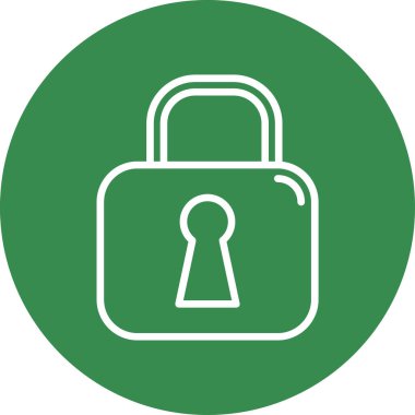 Asma kilit. Web simgesi basit illüstrasyon 