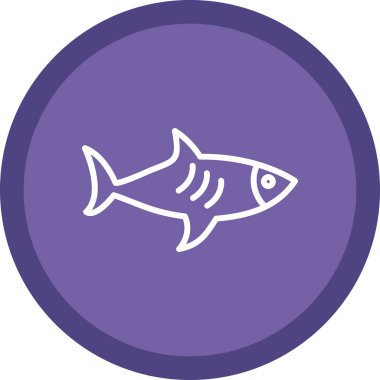 balık simgesi, vektör illüstrasyonu basit tasarım