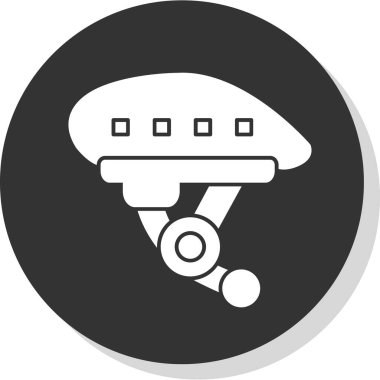 Bisiklet kask simge vektör çizim