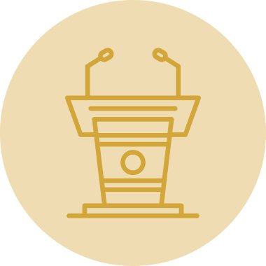 Podyum simge illüstrasyon vektörü grafiği