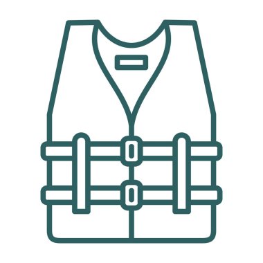 Can yeleği simgesi, vektör illüstrasyonu basit tasarım