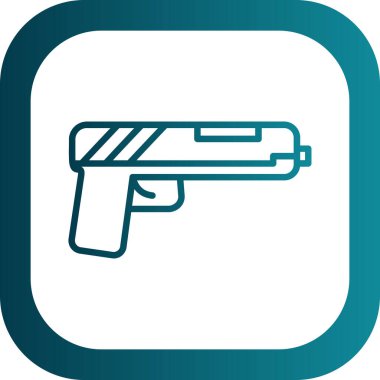 silah simgesi, vektör illüstrasyonu basit tasarım