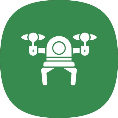 Drone simgesi, vektör illüstrasyonu basit tasarım