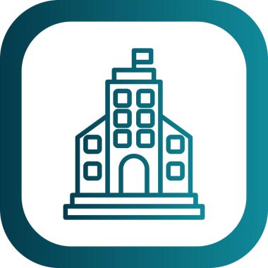 bina simgesi, basit vektör illüstrasyonu