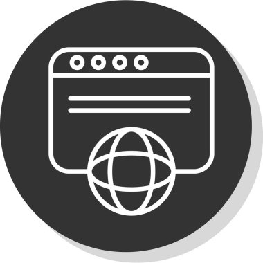 Web tarayıcı simgesi, vektör illüstrasyonu basit tasarım