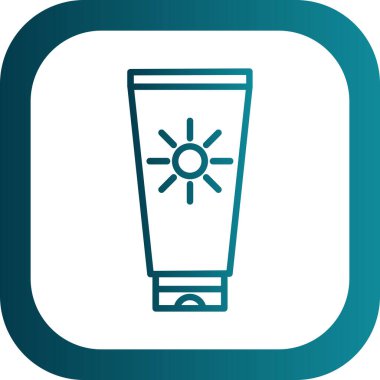 Güneş kremi simge vektör çizim