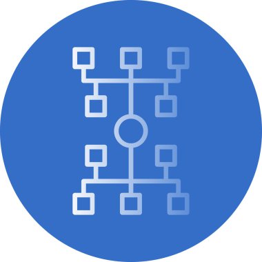 Algoritma ağ simgesi, vektör illüstrasyonu 